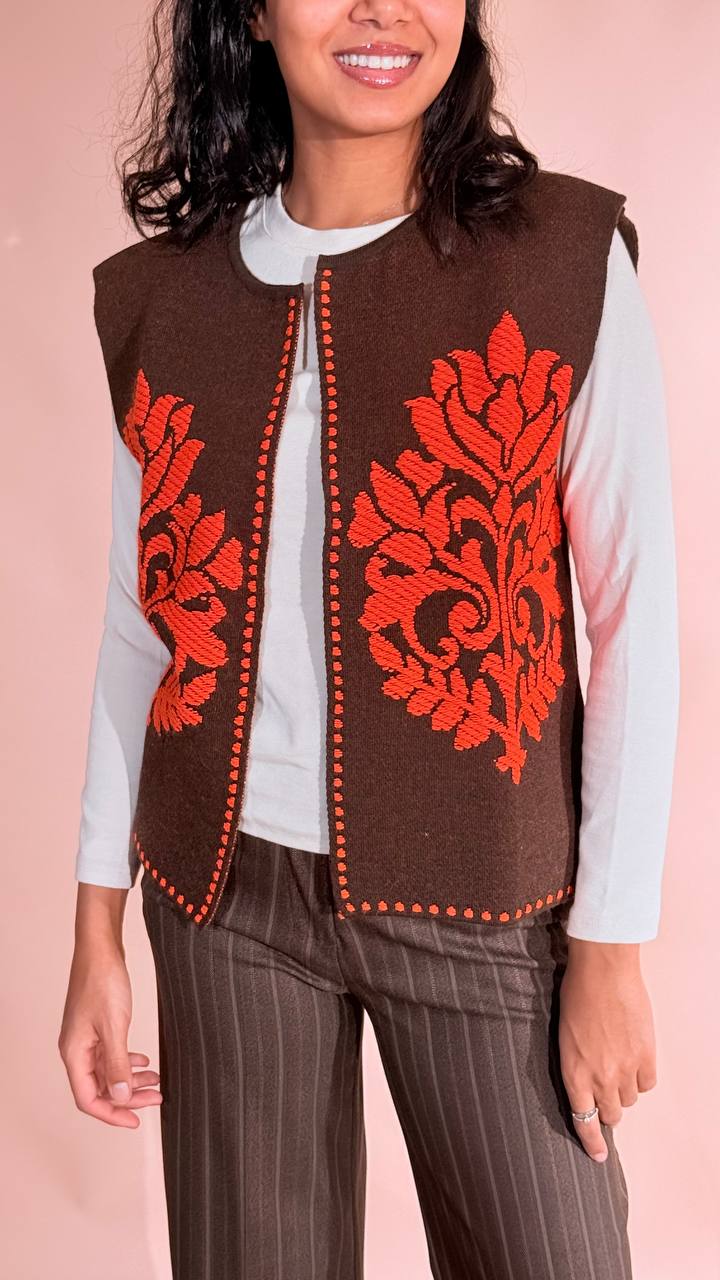 TENSIONE IN Arabesque gilet W6HMG35A400 ARANCIO 
