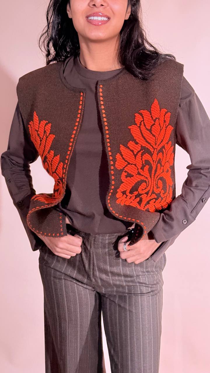TENSIONE IN Arabesque gilet W6HMG35A400 ARANCIO 