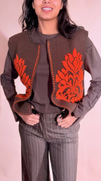 TENSIONE IN Arabesque gilet W6HMG35A400 ARANCIO 