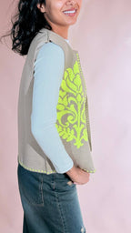 TENSIONE IN arabesque gilet W6HMG35A400 GIALLO 