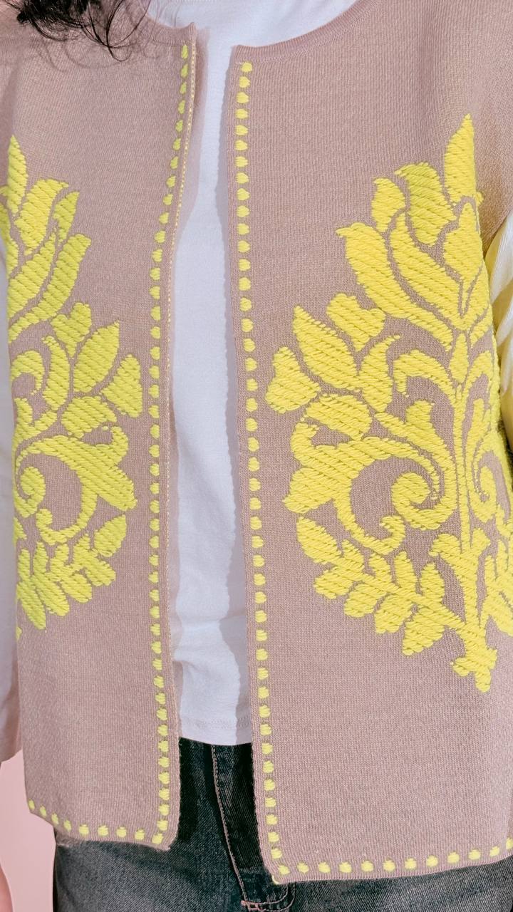 TENSIONE IN arabesque gilet W6HMG35A400 GIALLO 