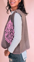 TENSIONE IN arabesque gilet W6HMG35A400 ROSA 
