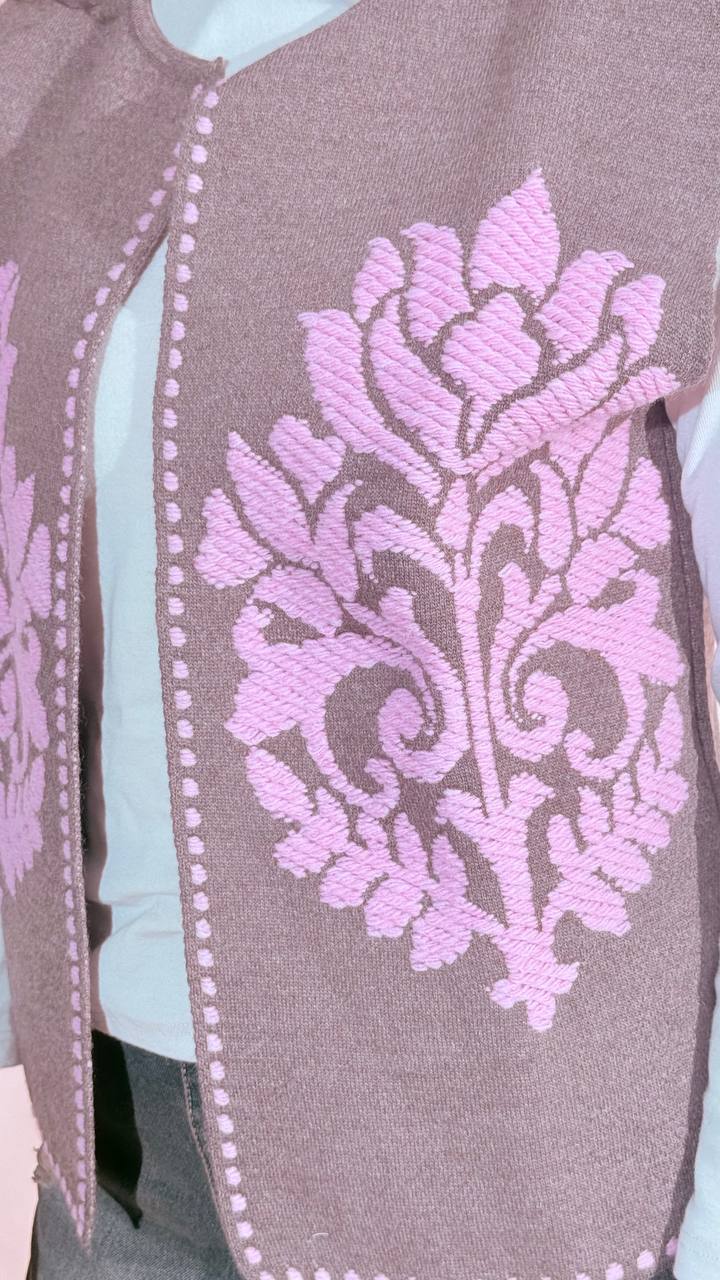 TENSIONE IN arabesque gilet W6HMG35A400 ROSA 
