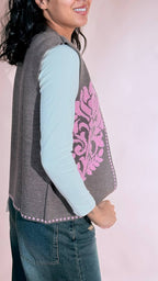 TENSIONE IN arabesque gilet W6HMG35A400 ROSA 