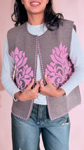 TENSIONE IN arabesque gilet W6HMG35A400 ROSA 