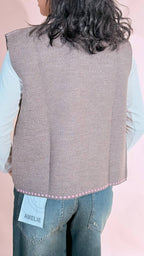 TENSIONE IN arabesque gilet W6HMG35A400 ROSA 