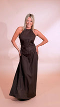 ANGELA DAVIS Emmaus dress liuno fioco EG108 MORO 