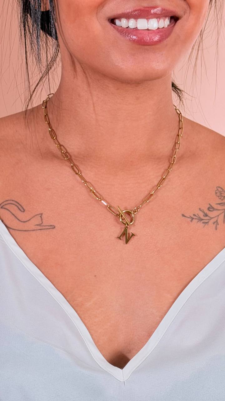 CLUB MANHATTAN Collana con iniziale N CLBMINIZ-N ORO 