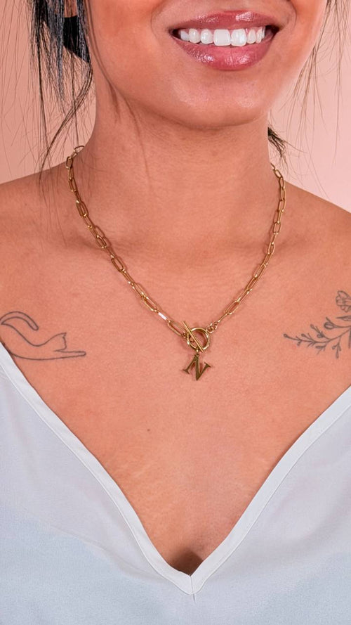 CLUB MANHATTAN Collana con iniziale N CLBMINIZ-N ORO 