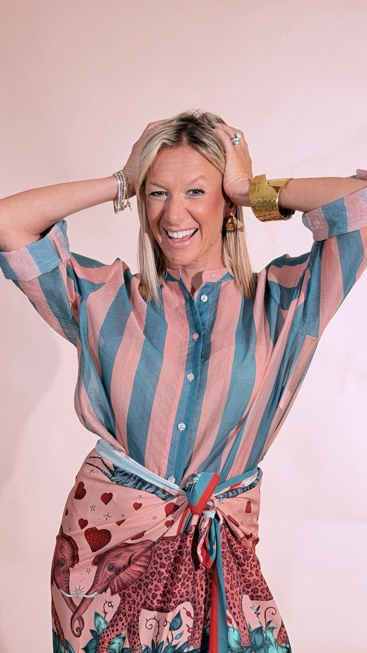 HAVE ONE Riga camicia CVS-Q422 ROSA 
