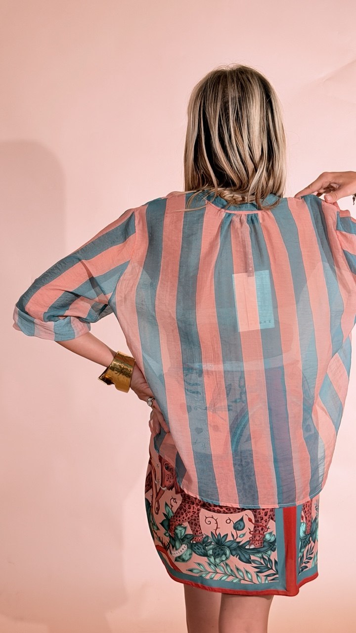 HAVE ONE Riga camicia CVS-Q422 ROSA 