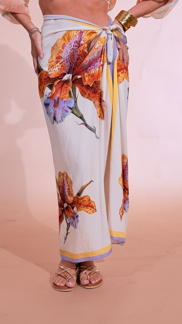 HAVE ONE Iris pareo gonna GVS-Q281 LILLA 