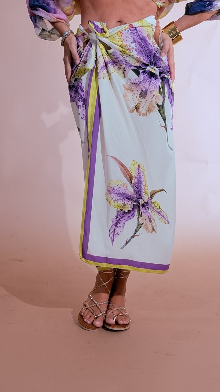 HAVE ONE Iris pareo gonna GVS-Q281 VIOLA 
