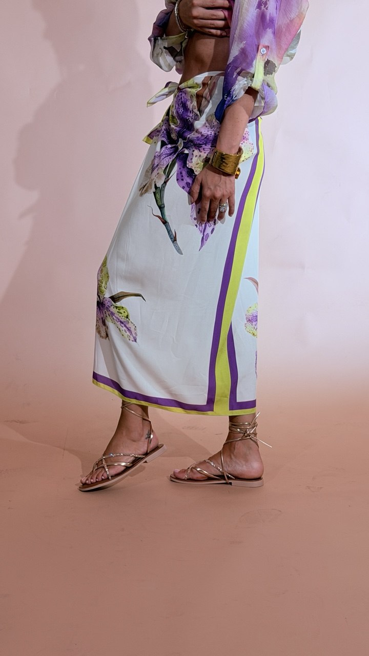 HAVE ONE Iris pareo gonna GVS-Q281 VIOLA 