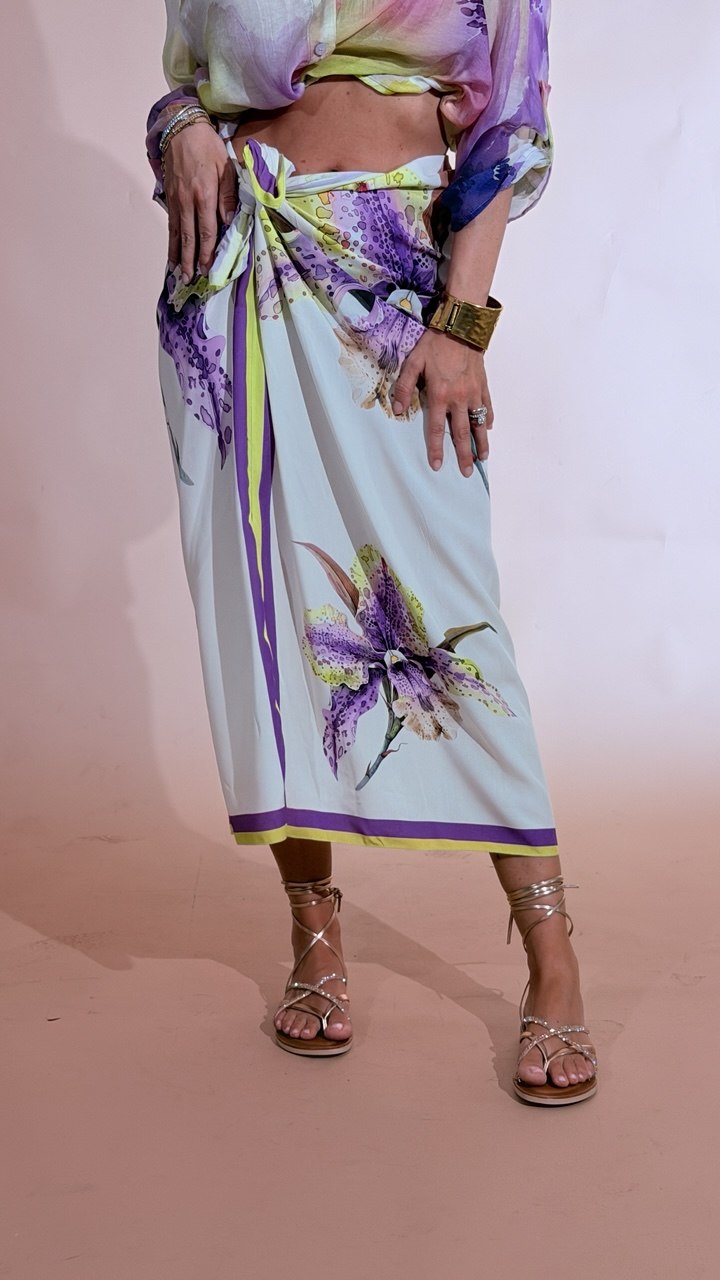 HAVE ONE Iris pareo gonna GVS-Q281 VIOLA 