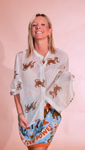 HAVE ONE Tigre camicia GVS-Q491 AVORIO 