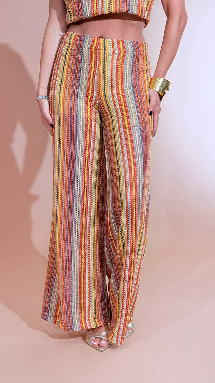HAVE ONE Arcobaleno pants PMA-Q656 MULTICOLOR 