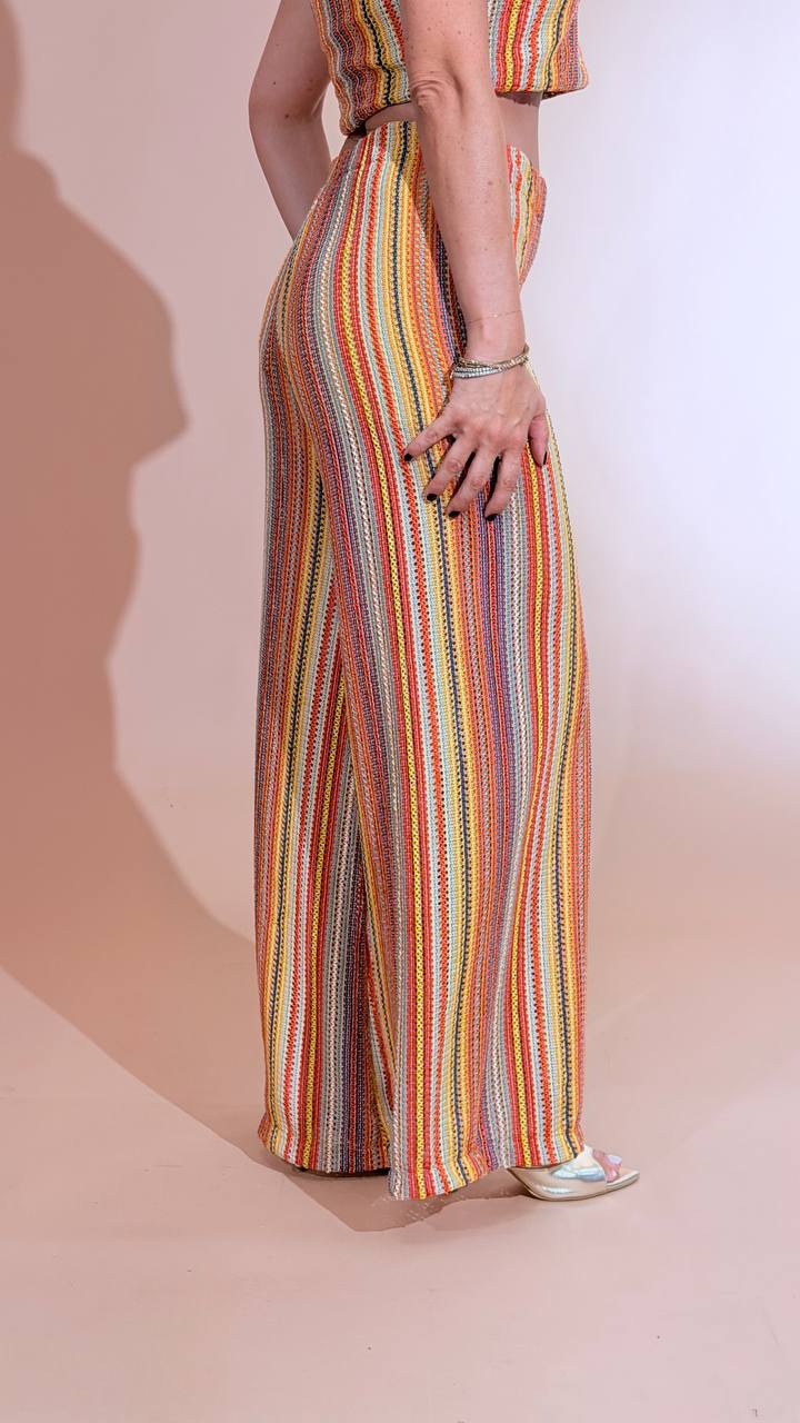 HAVE ONE Arcobaleno pants PMA-Q656 MULTICOLOR 