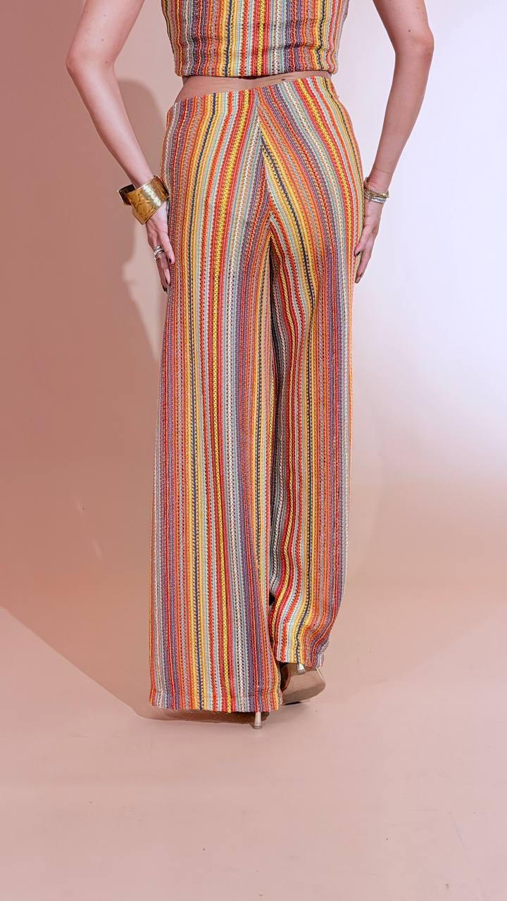 HAVE ONE Arcobaleno pants PMA-Q656 MULTICOLOR 