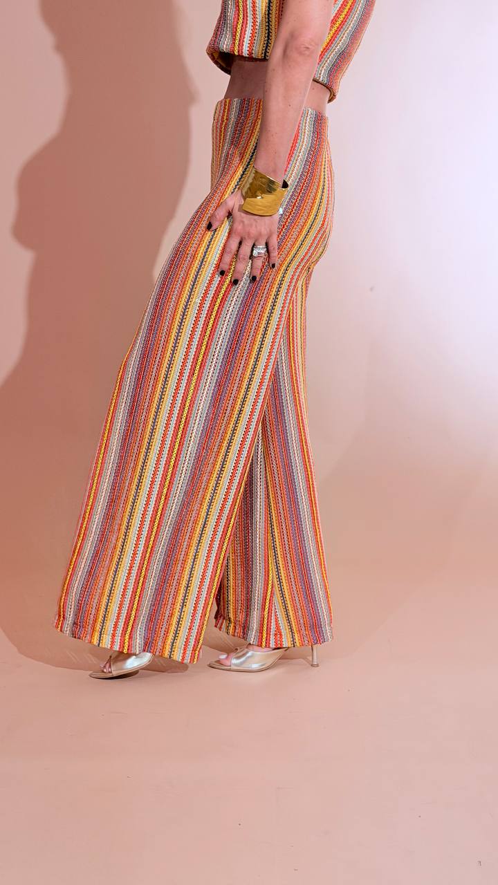 HAVE ONE Arcobaleno pants PMA-Q656 MULTICOLOR 