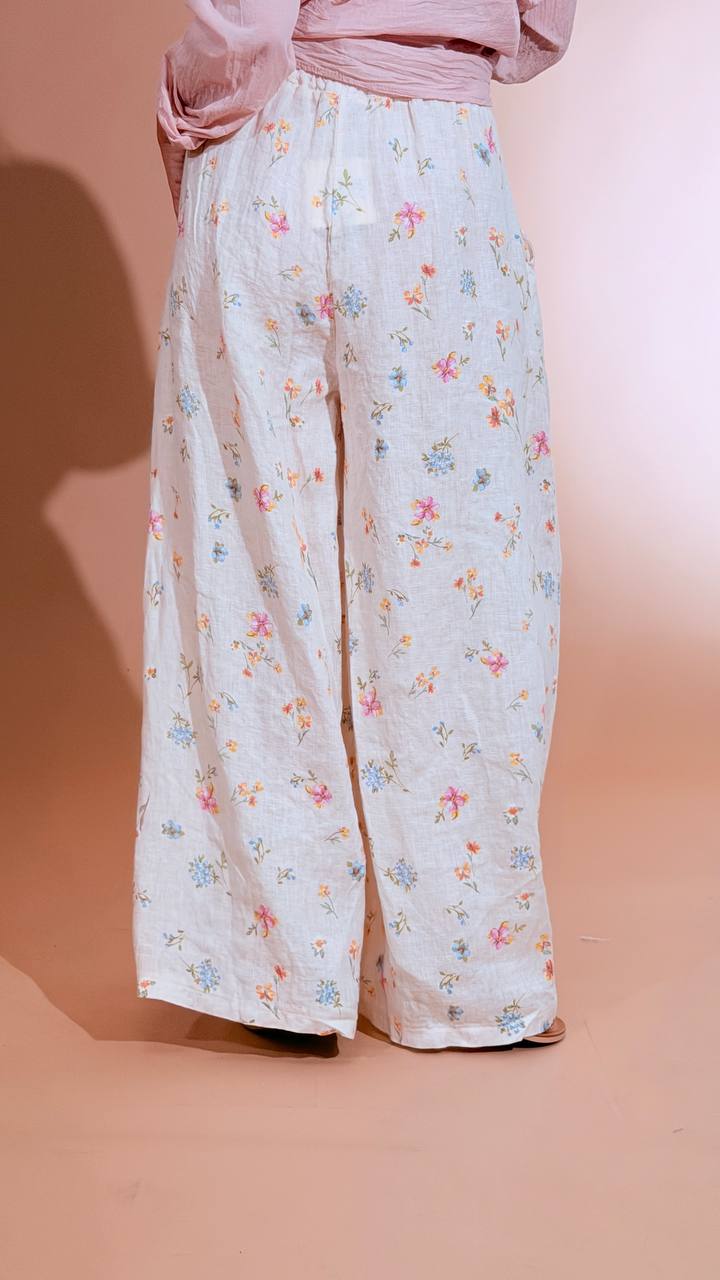 LEVA Flower lino 10412 AVORIO 