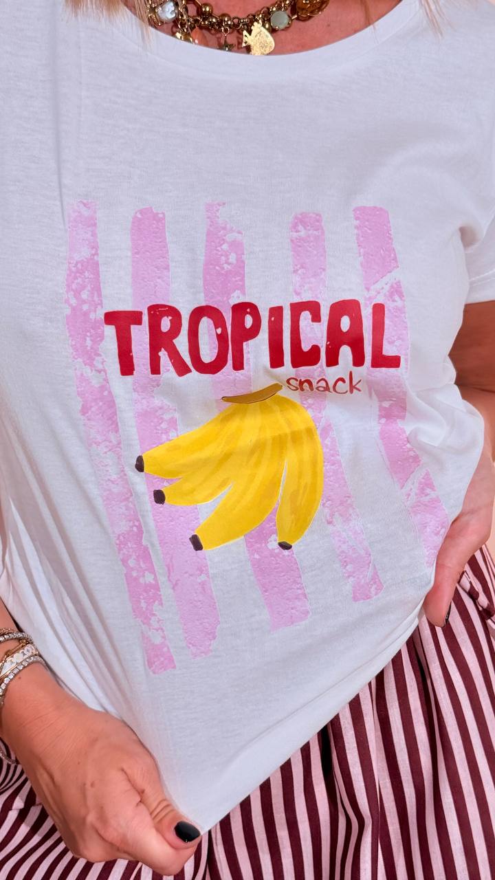 LEVA Banana T-shirt DV132201 BIANCO 