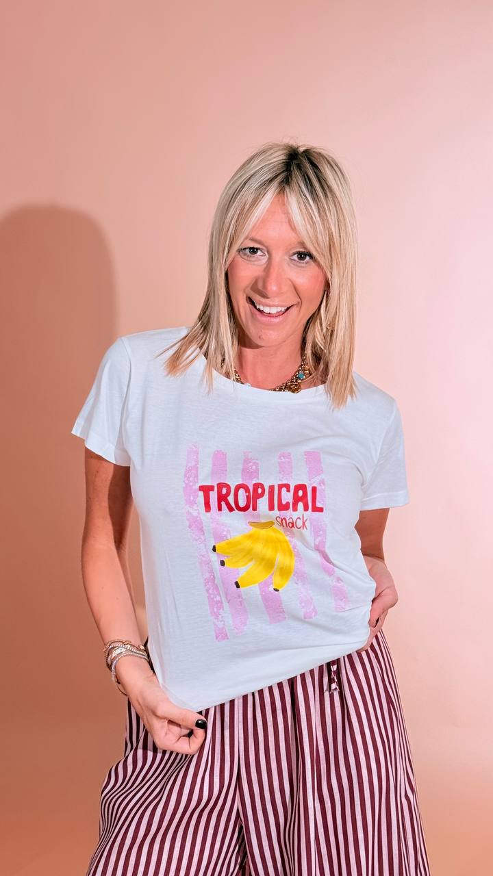 LEVA Banana T-shirt DV132201 BIANCO 