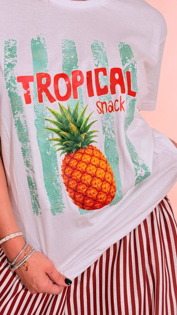 LEVA Tropical T-shirt DV13220 BIANCO 