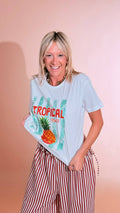 LEVA Tropical T-shirt DV13220 BIANCO 