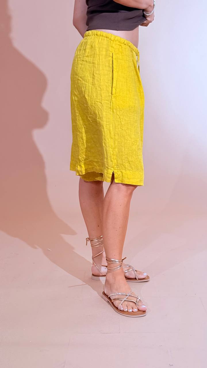 LEVA Bermuda coulisse P12833 GIALLO 
