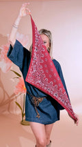 LEVA Foulard con chiusura SC006 BORDEAUX 