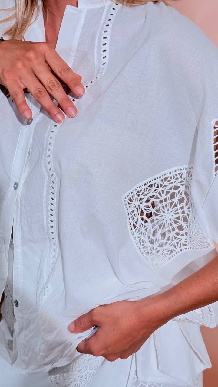 MOTEL Aurora camicia S26CM60 BIANCO 