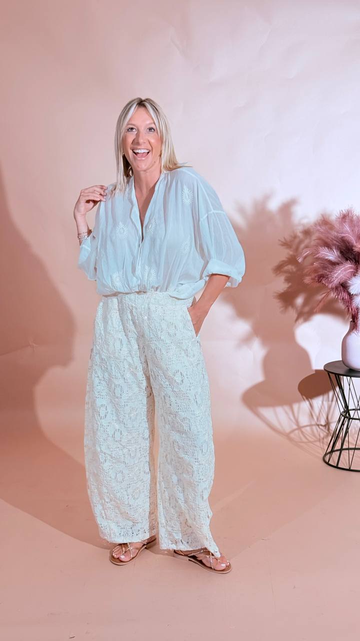 MOTEL Clotilde pantalone S26P718 BIANCO 