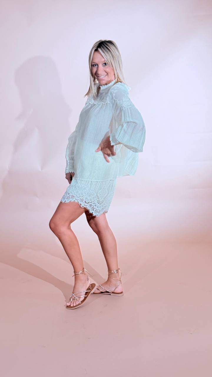 MOTEL Evissa short pizzo elastico S26PH92 CREMA 
