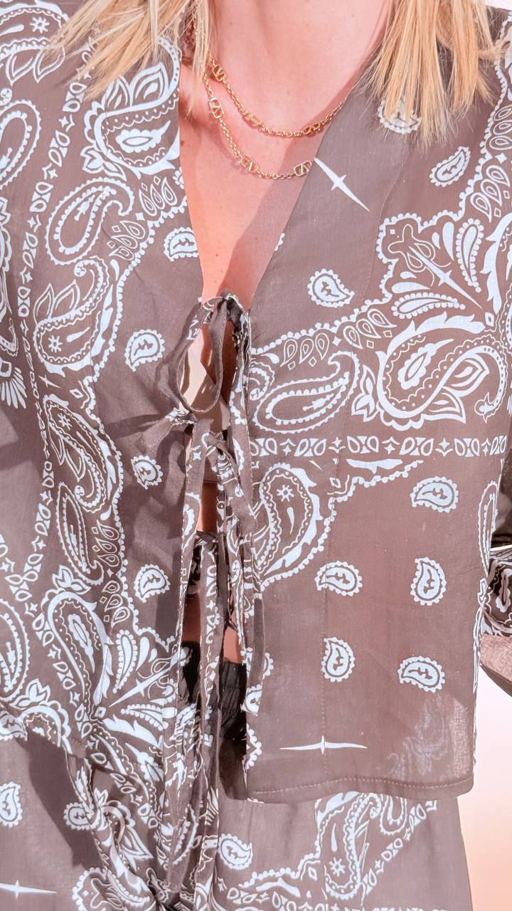 PHILIA LOFT Texas set stampa bandana D02N1100 MORO 