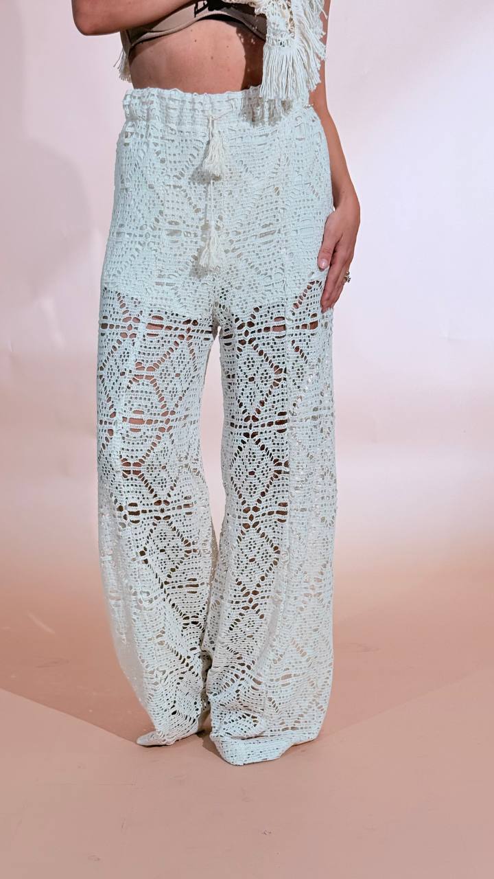 SOUVENIR Nizza pants con elastico S39M1731 CREMA 