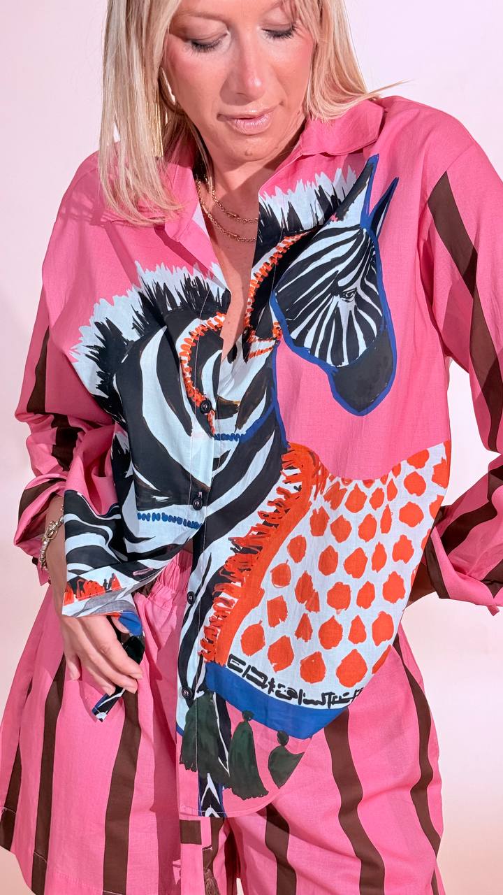 SOUVENIR Zebra blusa S39M2035 ROSA 