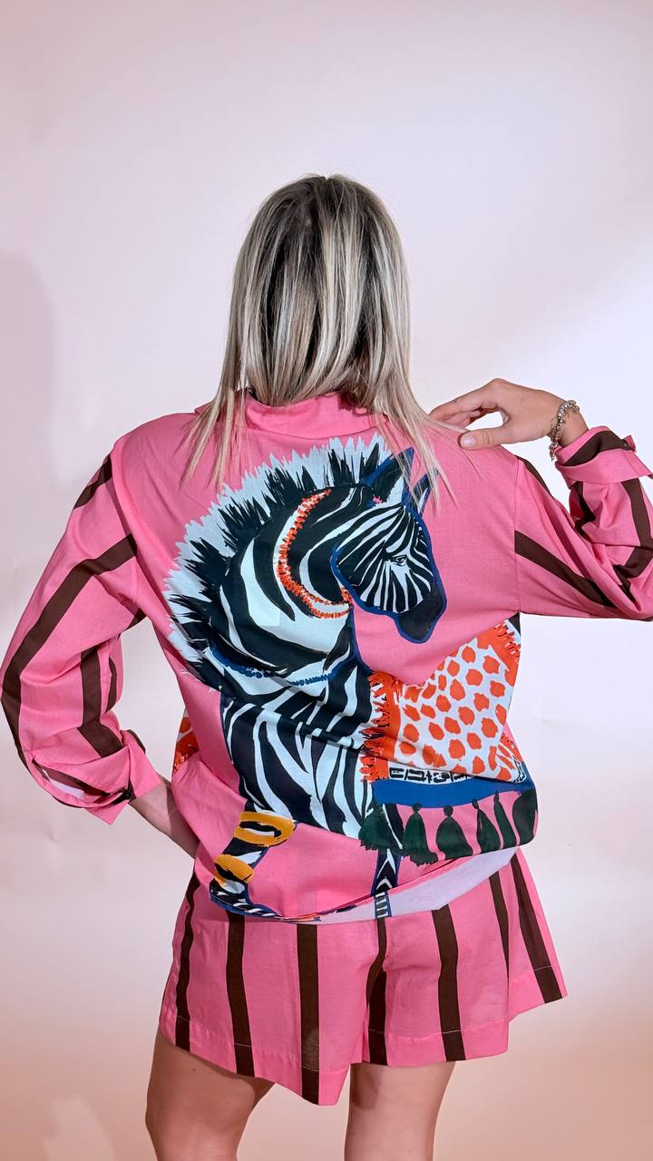 SOUVENIR Zebra blusa S39M2035 ROSA 