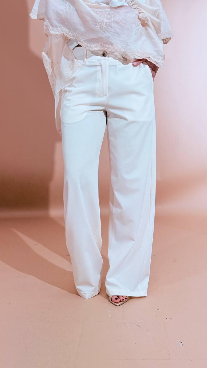 HAVE ONE Pantalone palazzo PVE-Q374 BURRO 