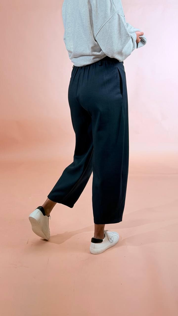 LEVA Pantalone basico  53ly 47co P1550 BLU 