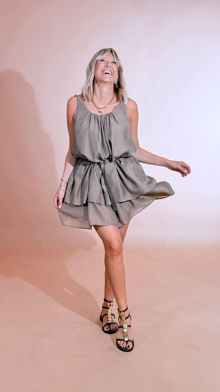 ELLEH Abito canotta SS260007 MARRONE 