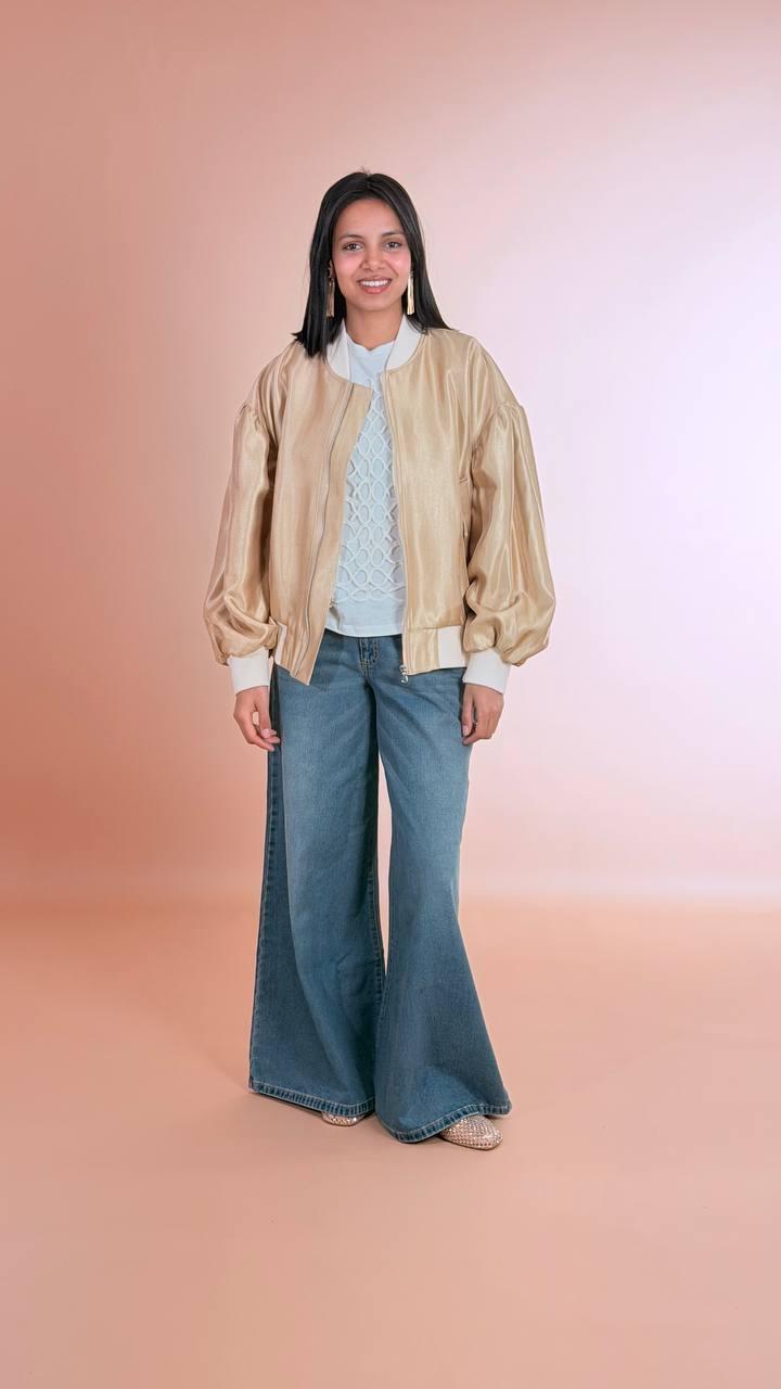 GODSAVEDENIM Pantagonna gamba ampia GEMMA DENIM 