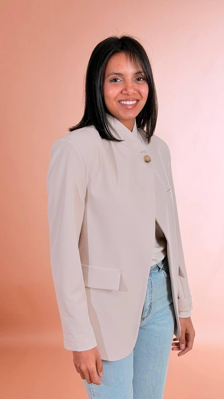 MARYLEY Core jacket con chiusura bottone al collo 26EB175/43BL CIPRIA 