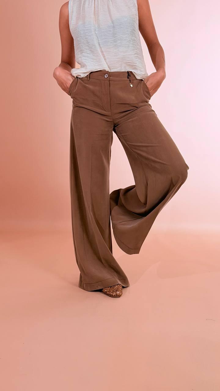 SOUVENIR Pantalone fluido W39S0244/ASIA CIOCCOLATO 
