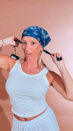 LEVA Foulard fantasia SC004 BLU 