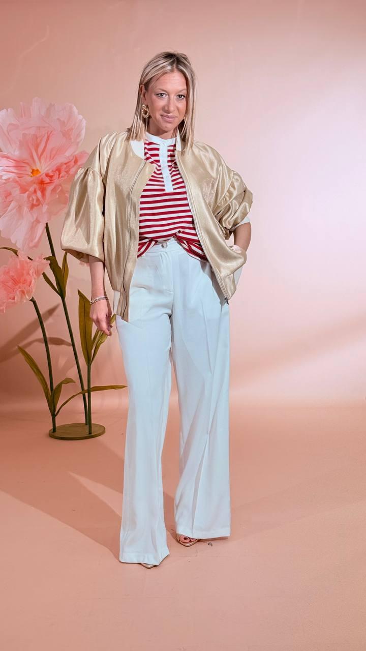 MOTEL Pantalone palazzo 26P4817 PANNA 
