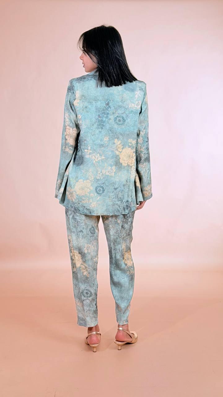 SOUVENIR Blazer japan scivolato D39N0280 VERDE ACQUA 
