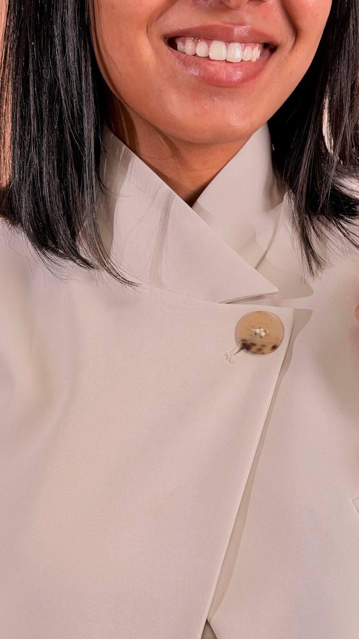 MARYLEY Core jacket con chiusura bottone al collo 26EB175/43BL CIPRIA 