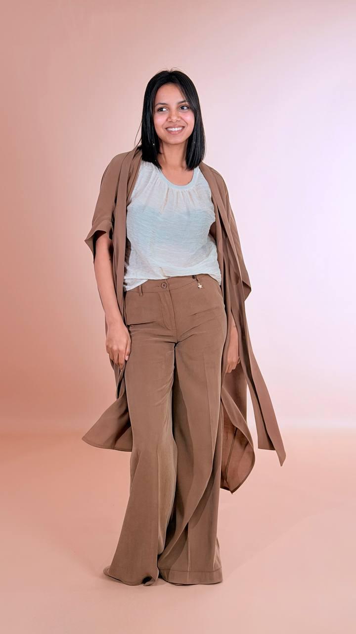 SOUVENIR Caban fluido W39S0243/AMELIA CIOCCOLATO 