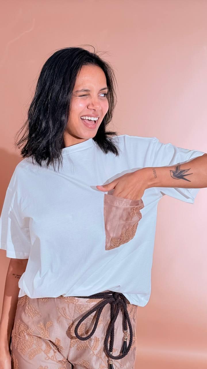 H2O T-shirt taschino ROFA BIANCO 